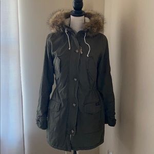 Abercrombie and Fitch Army Green Coat, Sz S
